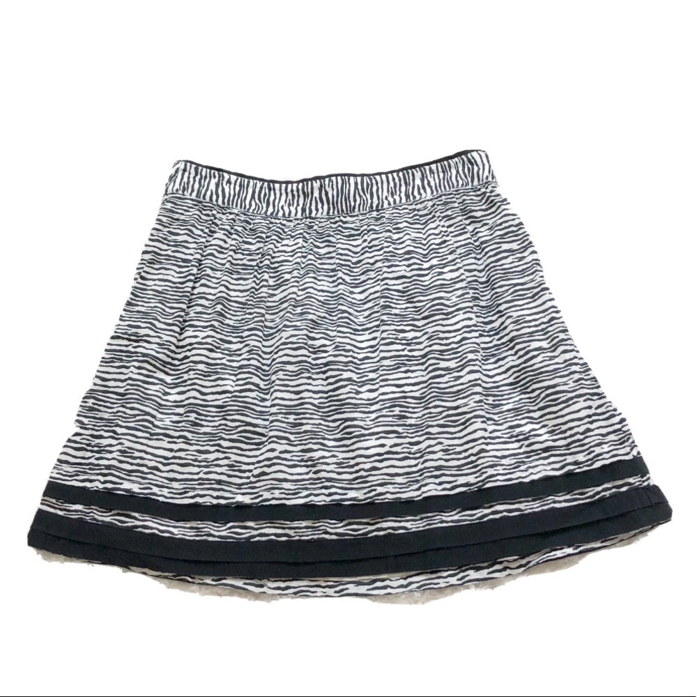 🆕 LOFT zebra a line full cotton mini skirt 2